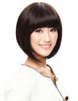 Wigs2you 全假髮 日本正品假髮 女士齊劉海bobo頭短髮套 修臉時尚短假髮女W-1011